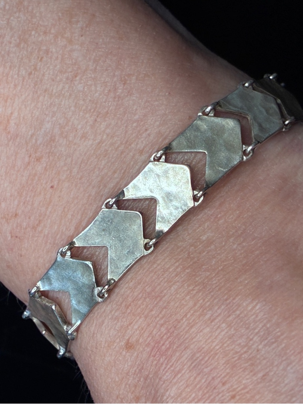 Silpada Geometric Silver Link Bracelet
